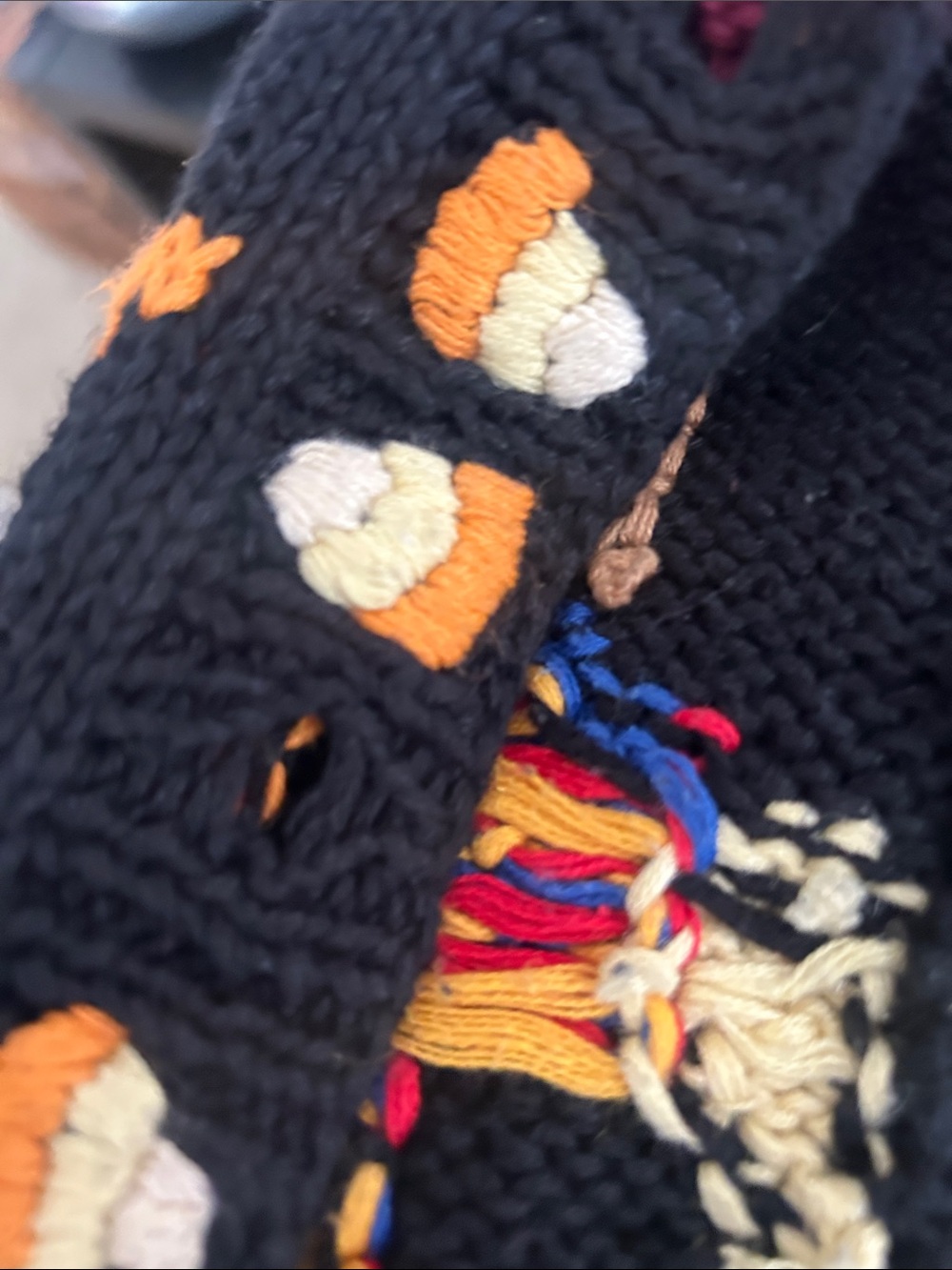Susan Bristol Black Trick Or Treat Hand-Knit Sweater - Picture 10 of 11